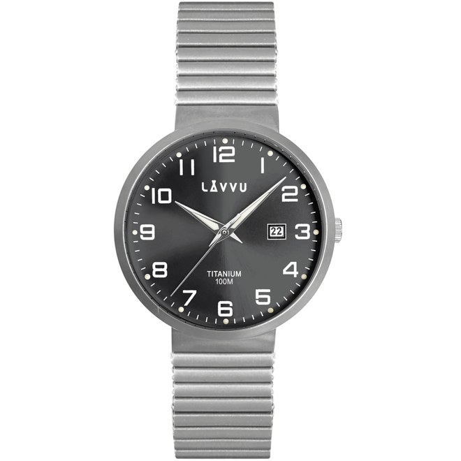 LAVVU LWM0222 Titanové pružné hodinky s vodotěsností LUNDEN Black