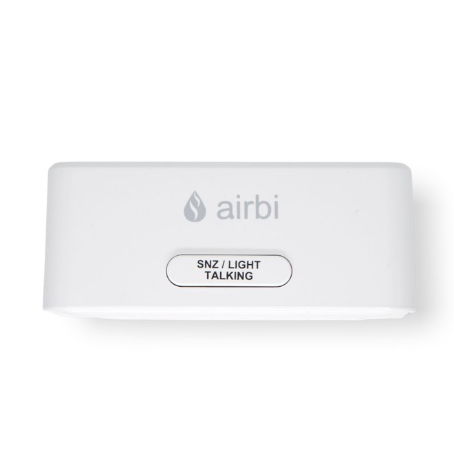 Airbi TALK - budík řízený signálem s hlasovým oznámením v českém jazyce