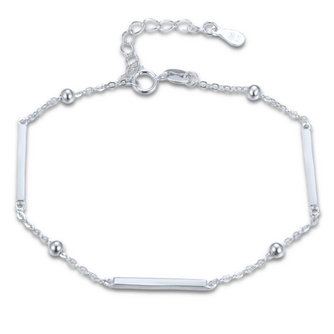 MINET Elegantní stříbrný 925/1000 náramek s tyčkami, kuličkami