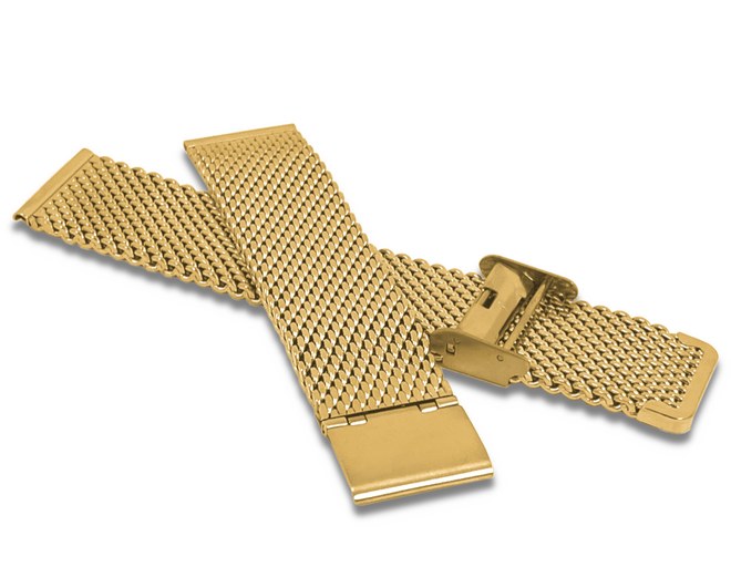 Zlatý kovový tah LAVVU MESH Band Gun GOLD - 18