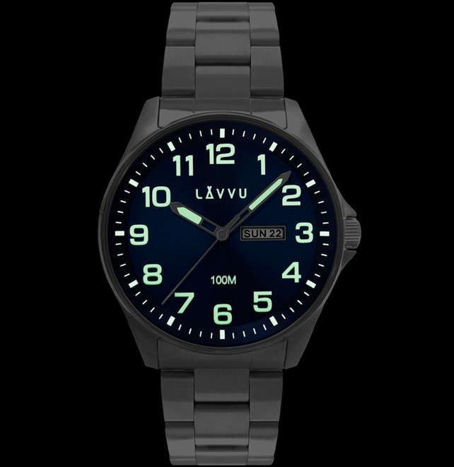 Ocelové pánské hodinky LAVVU LWM0141 BERGEN Blue