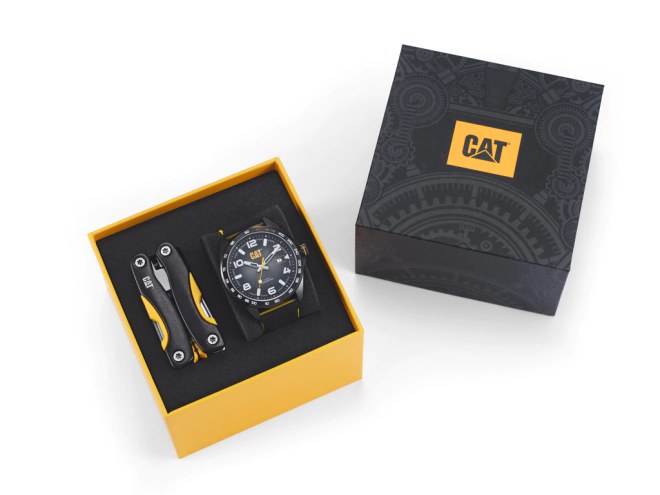 Hodinky pánské CAT SET-QE-161-21-132 - dárkový set s multifunkčním nožem