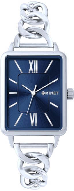 MINET Stříbrno-modré dámské hodinky SIENA MWL5406