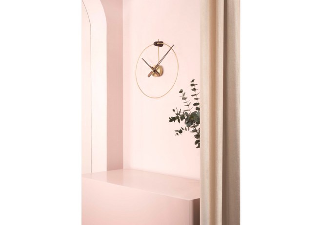 Designové nástěnné hodiny Nomon micro Anda gold 50cm