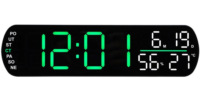 JVD SB5512.4 - hodiny s názvem dne v češtině, budíkem a mnoha užitečnými funkcemi