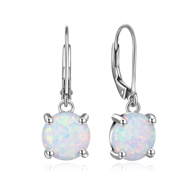 MOISS stříbrné 925/1000 náušnice OPÁL