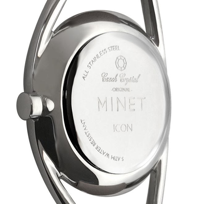 MINET Stříbrné dámské hodinky ICON PEARL MESH MWL5210