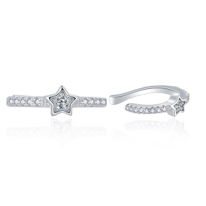 MOISS stříbrné 925/1000 záušnice HVĚZDA