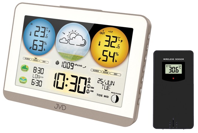 JVD RB3409 - meteorologická stanice se stálým osvětlením displeje