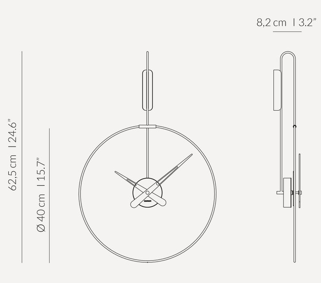 Designové nástěnné hodiny Nomon Micro Daro 62 cm