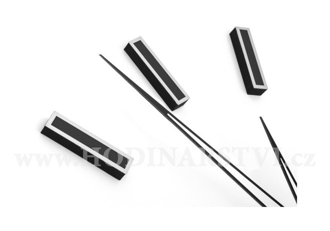 Designové nalepovací hodiny Future Time FT9600BK Modular black 60cm