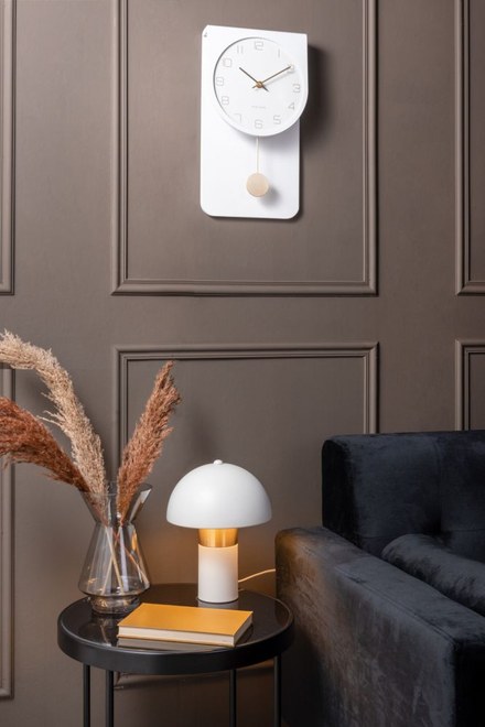 Designové kyvadlové nástěnné hodiny KA5779WH Karlsson 39cm