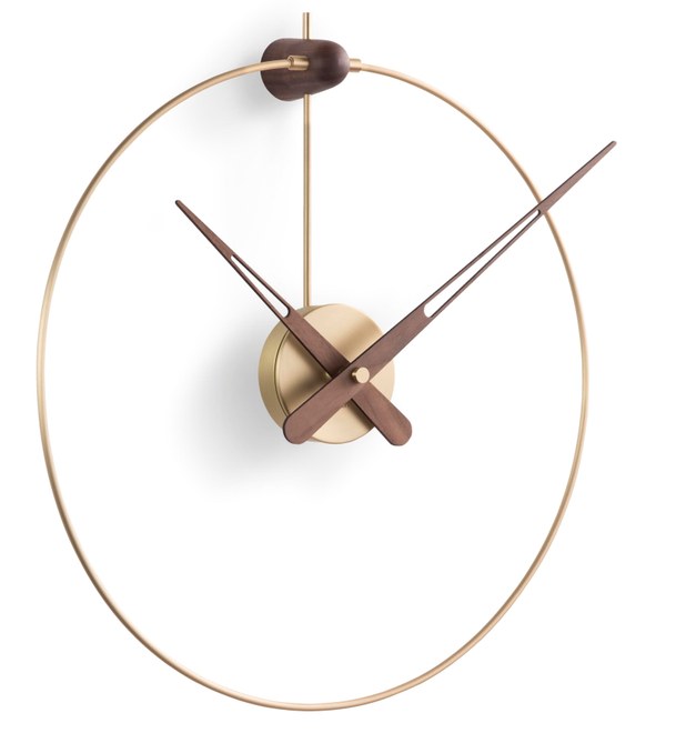 Designové nástěnné hodiny Nomon micro Anda gold 50cm