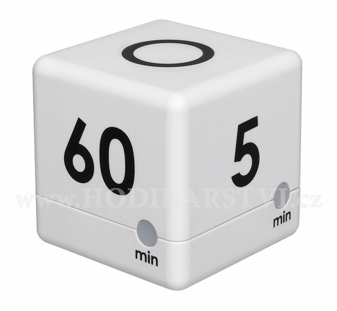 Digitální časovač TFA 38.2032.02 CUBE - bílý