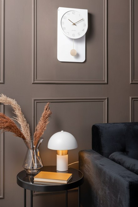 Designové kyvadlové nástěnné hodiny KA5779WH Karlsson 39cm