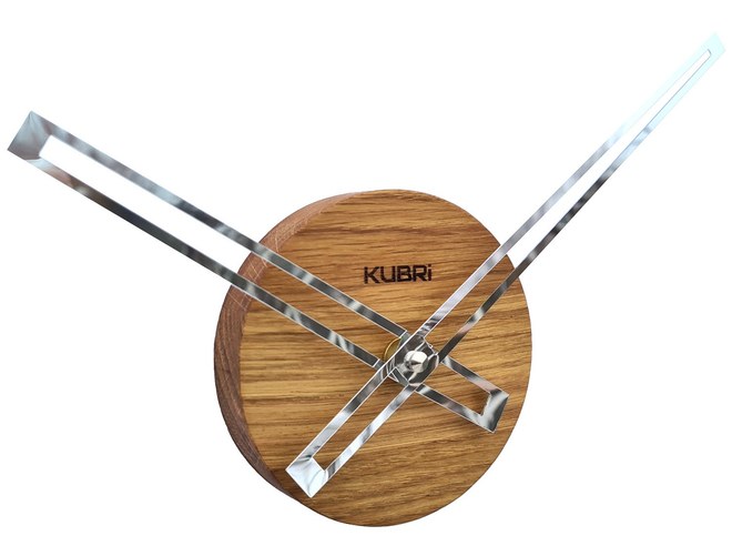 Minimalistické dubové hodiny české výroby KUBRi 0015