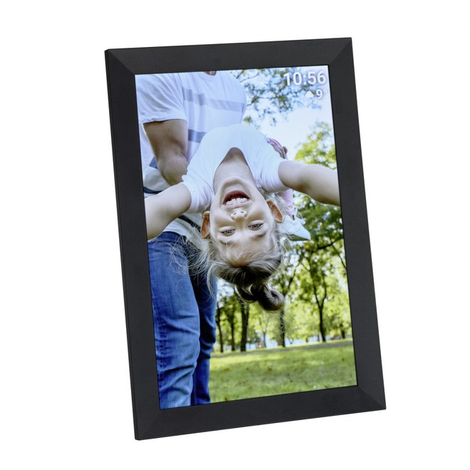 TFA 37.1000.01 - digitální fotorámeček s přesným časem a předpovědí počasí a aplikací Frameo