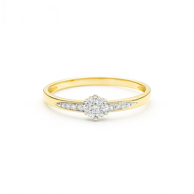 Zlatý 585/1000 prsten s brilianty 381.1210 0,12ct