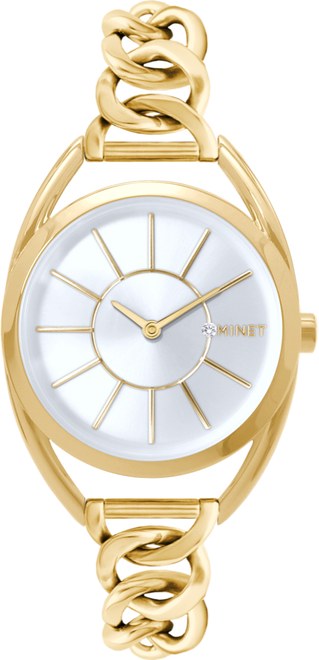 MINET Stříbrno-zlaté dámské hodinky s čísly ICON GOLD MWL5233