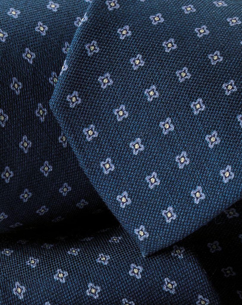 Gentleman Store Charles Tyrwhitt Slim Silk Linen Tie — Petrol