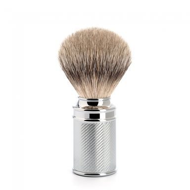 Pennello da barba Mühle con setole di tasso (silvertip badger, cromo)