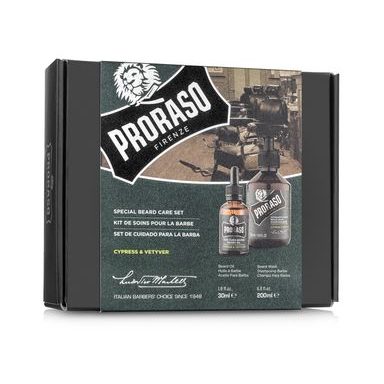 Set regalo con olio e sapone per la barba Proraso Cypress &amp; Vetyver