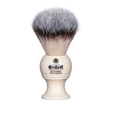 Pennello da barba Kent BK4S con setole sintetiche - imitazione avorio