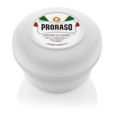 Sapone da barba Proraso White per pelli sensibili - tè verde (150 ml)