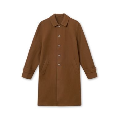 forét Shelter Long Wool Coat — Brown