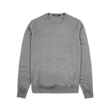 Maglione in lana merino John & Paul - grigio (U-neck)