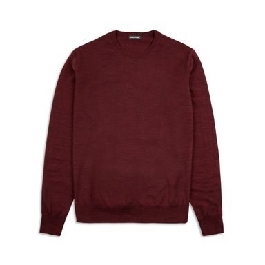 Maglione leggero John & Paul in lana merino - bordeaux