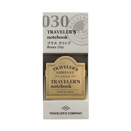 Fermaglio in ottone TRAVELER'S notebook con logo TRAVELER'S COMPANY