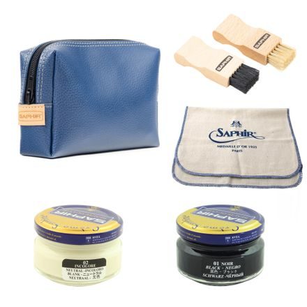 Set per la pulizia delle scarpe Saphir con custodia con cerniera