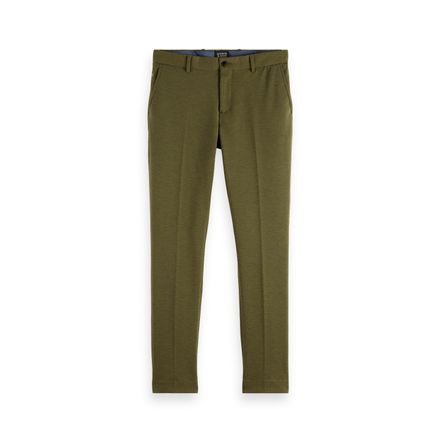Scotch & Soda Mott Knitted Slim Fit Chinos — Green Melange