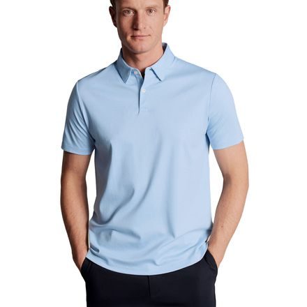 Charles Tyrwhitt Smart Jersey Polo — Sky Blue