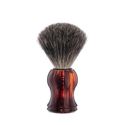 Pennello da barba nom GUSTAV con setole di tasso (pure badger, imitazione guscio di tartaruga)