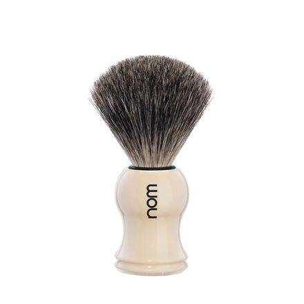 Pennello da barba nom GUSTAV con setole di tasso (pure badger, color crema)