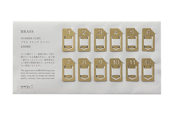 Segnalibri numerati in ottone TRAVELER'S COMPANY BRASS PRODUCTS