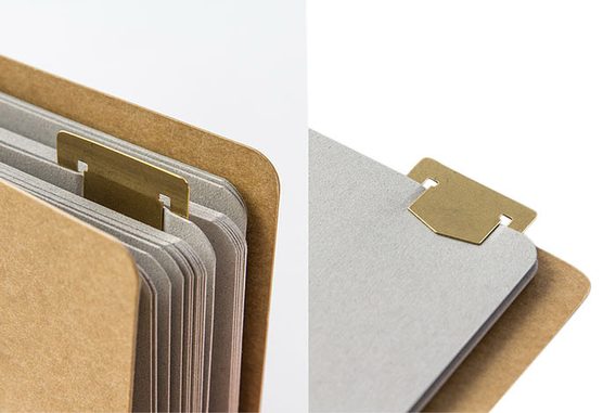 Sagoma di ricalco e segnalibro numerato in ottone TRAVELER'S COMPANY BRASS PRODUCTS