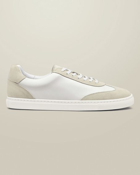 Charles Tyrwhitt Leather & Suede Sneakers — White