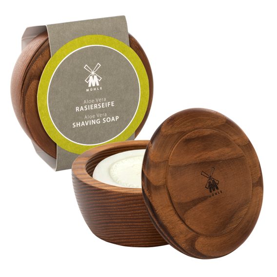 Sapone da barba Mühle Aloe Vera in ciotola di legno (65 g)