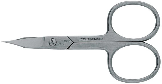 Set da tre pezzi per manicure in acciaio inossidabile opaco in una custodia in pelle Erbe Solingen