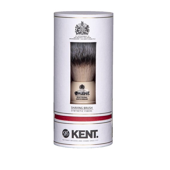 Pennello da barba Kent BK4S con setole sintetiche - imitazione avorio