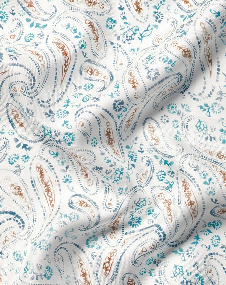 Charles Tyrwhitt Silk Paisley Pocket Square — Ivory