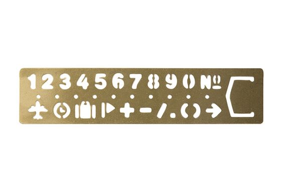 Sagoma di ricalco e segnalibro numerato in ottone TRAVELER'S COMPANY BRASS PRODUCTS