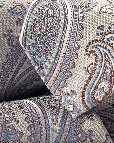 Charles Tyrwhitt Paisley Silk Tie — Cream