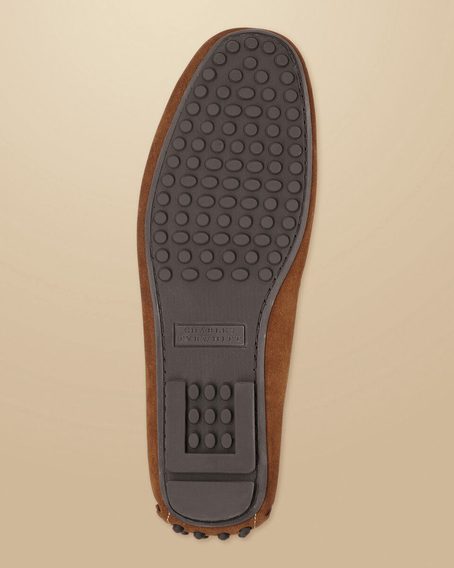 Charles Tyrwhitt Suede Driving Loafers — Tobacco Brown