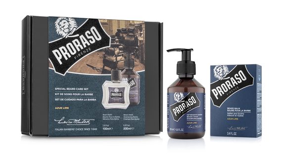 Set regalo con balsamo e sapone per la barba Proraso Azur Lime