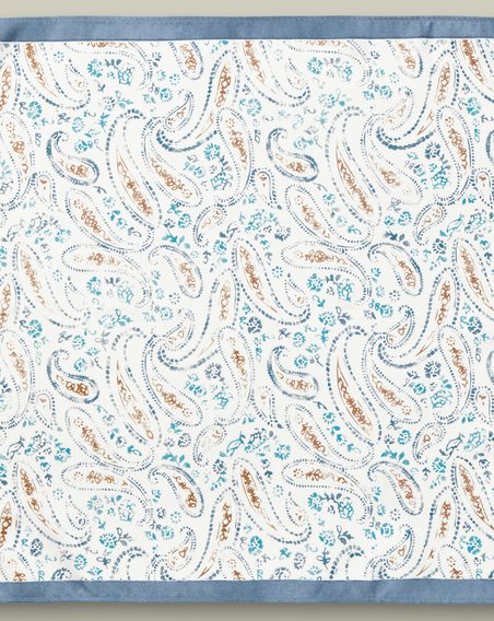 Charles Tyrwhitt Silk Paisley Pocket Square — Ivory