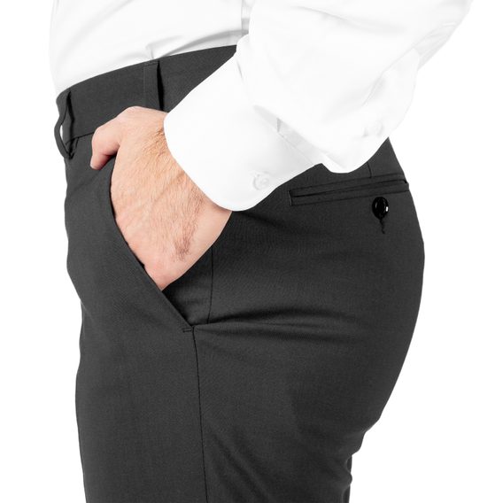 Pantaloni in lana da abito John & Paul - neri